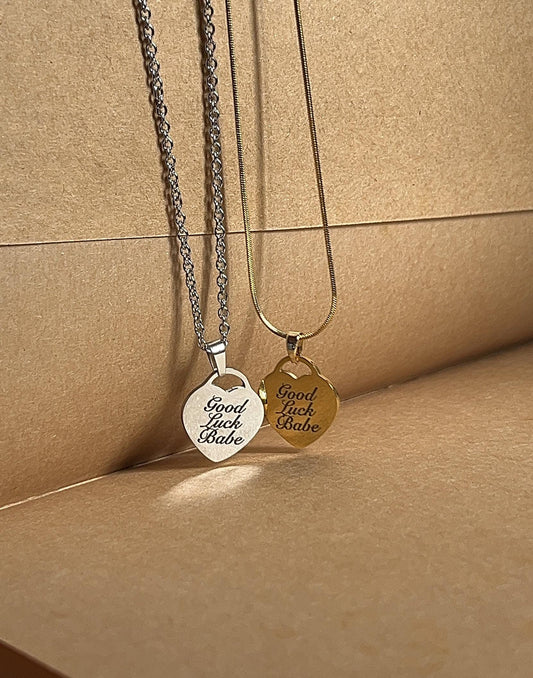Good Luck Babe! - Heart Necklace - by Rosa Lia