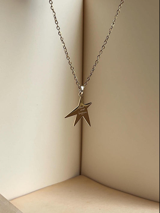 Let It Happen Engraved Stainless Steel Necklace- Gracie Inspired