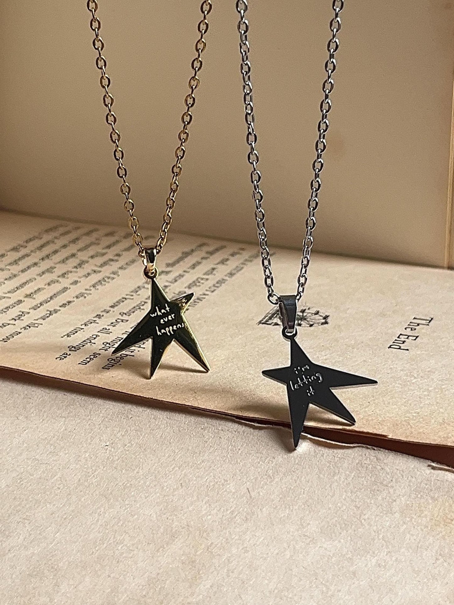 Let It Happen Engraved Stainless Steel Necklace- Gracie Inspired