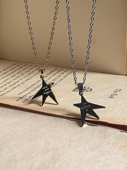 Let It Happen Engraved Stainless Steel Necklace- Gracie Inspired