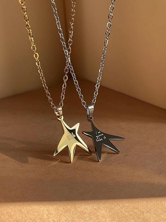 Risk - Im Gonna Take It - Star Necklace: Stainless Steel Pendant, GA Inspired