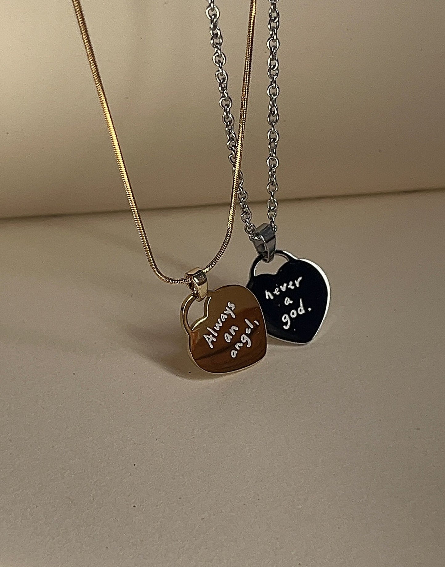 Always An Angel, Never A God - Inspired Necklace - by Rosa Lia