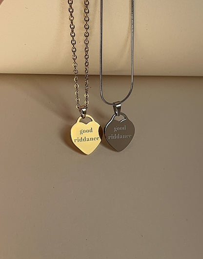 Good Riddance - Heart Necklace - GA Inspired Necklace - by Rosa Lia