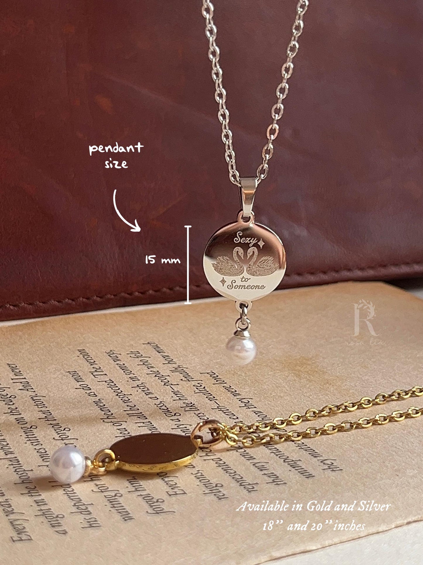 Sexy To Someone | Clairo Inspired Stainless Steel Necklace with Pearl - by Rosa Lia