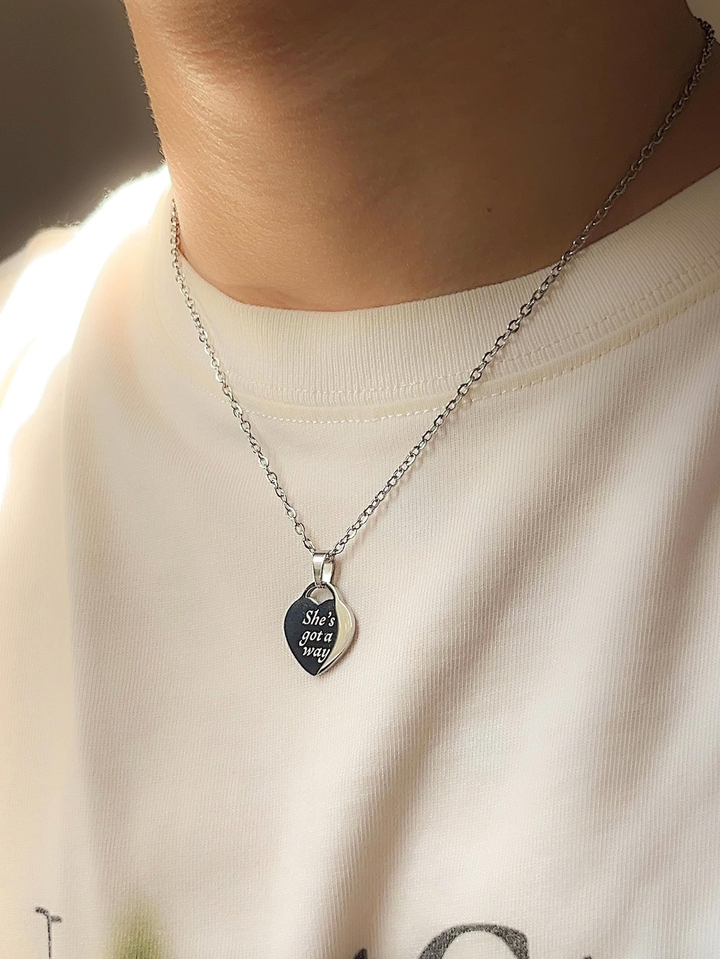 The Subway Necklace | She Got Away, She's Got A Way - Engraved | Chappell Inspired - by Rosa Lia