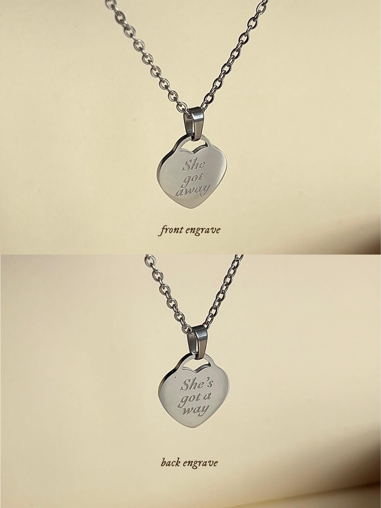 The Subway Necklace | She Got Away, She's Got A Way - Engraved | Chappell Inspired - by Rosa Lia