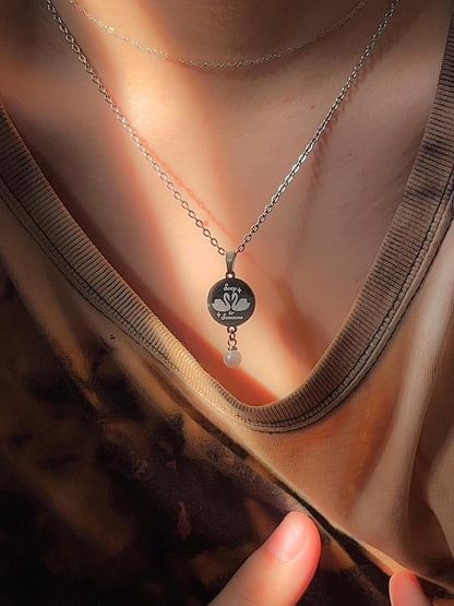 Charm | Clairo Inspired Stainless Steel Necklace with Pearl - by Rosa Lia