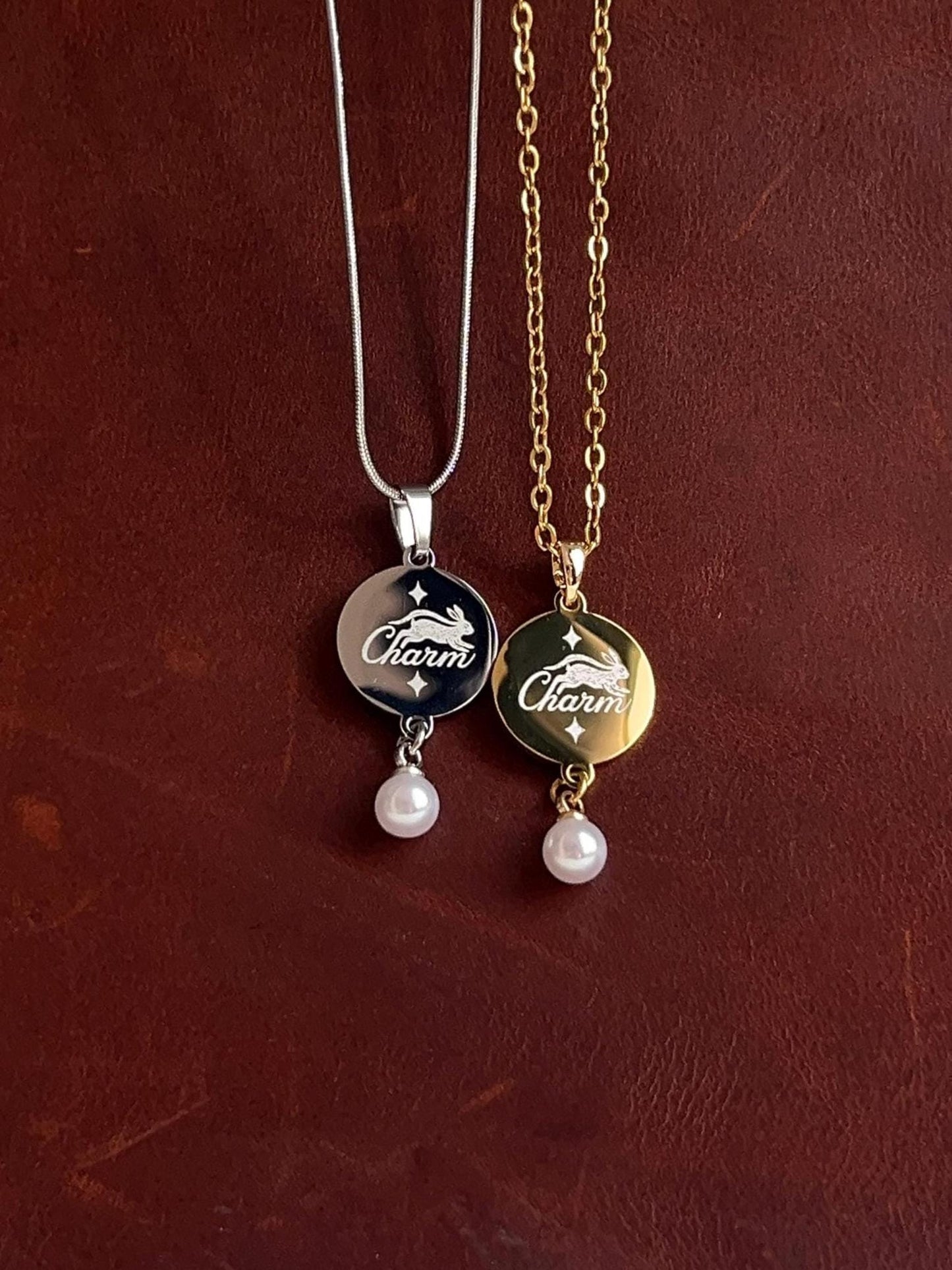 Charm | Clairo Inspired Stainless Steel Necklace with Pearl - by Rosa Lia