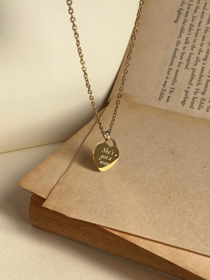 The Subway Necklace | She Got Away, She's Got A Way - Engraved | Chappell Inspired - by Rosa Lia