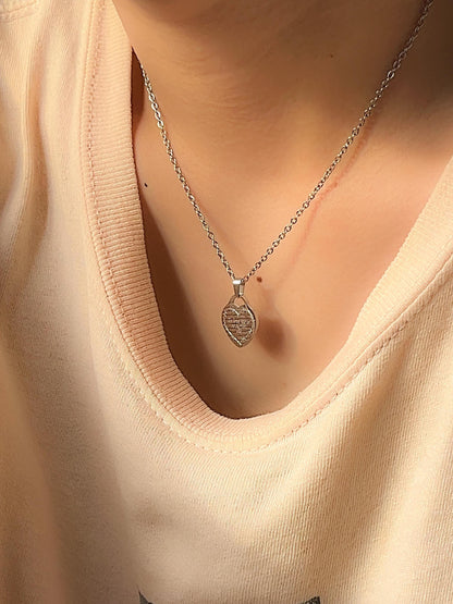 To Love Me Is To Suffer Me | Heart Pendant | Stainless Steel Necklace