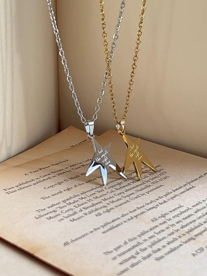 I Feel Like Myself Right Now - Star Engraved Stainless Steel Necklace - Gracie Inspired