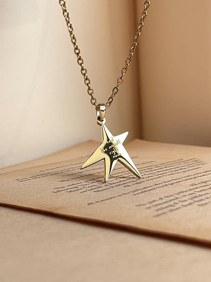 I Feel Like Myself Right Now - Star Engraved Stainless Steel Necklace - Gracie Inspired