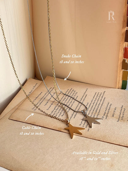 All I Feel Is Free Now - Star Engraved Stainless Steel Necklace - Gracie Inspired