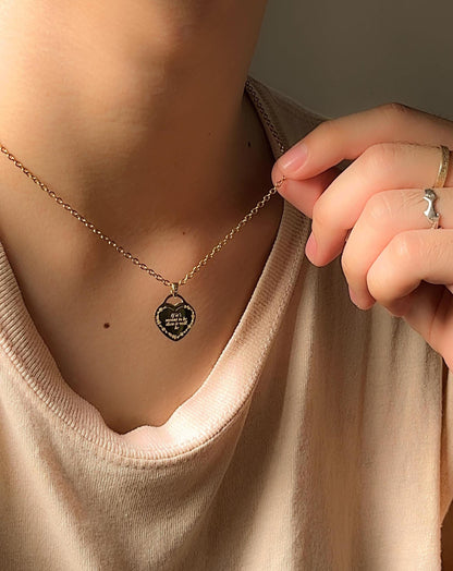 If It's Meant To Be | Engraved Heart Pendant | Stainless Steel Necklace
