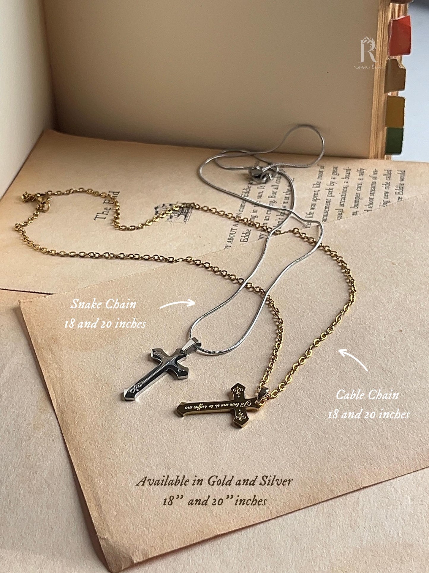 To Love Me Is To Suffer Me | Engraved Cross Pendant | Stainless Steel Necklace